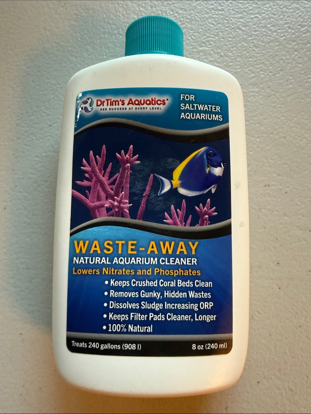 Waste-Away Natural Aquarium Cleaner - Blue Bottle